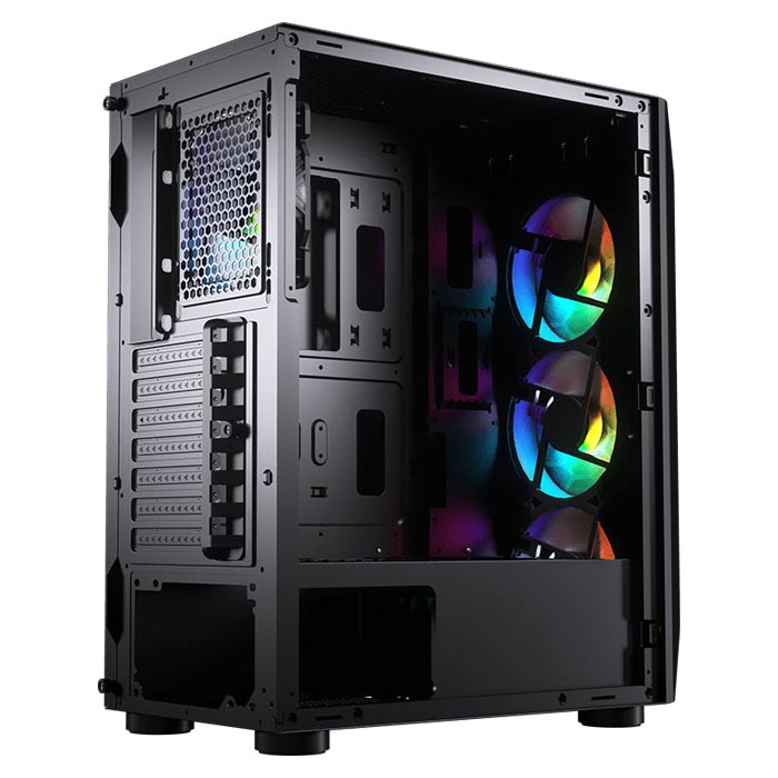 COUGAR MX410 MID TOWER CASE MESH WITH TEMPERED GLASS WITH RGB INFRONT COUGAR MX410 MID TOWER CASE MESH WITH TEMPERED GLASS WITH RGB INFRONT